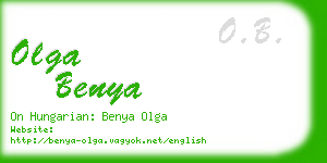 olga benya business card